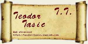 Teodor Tasić vizit kartica